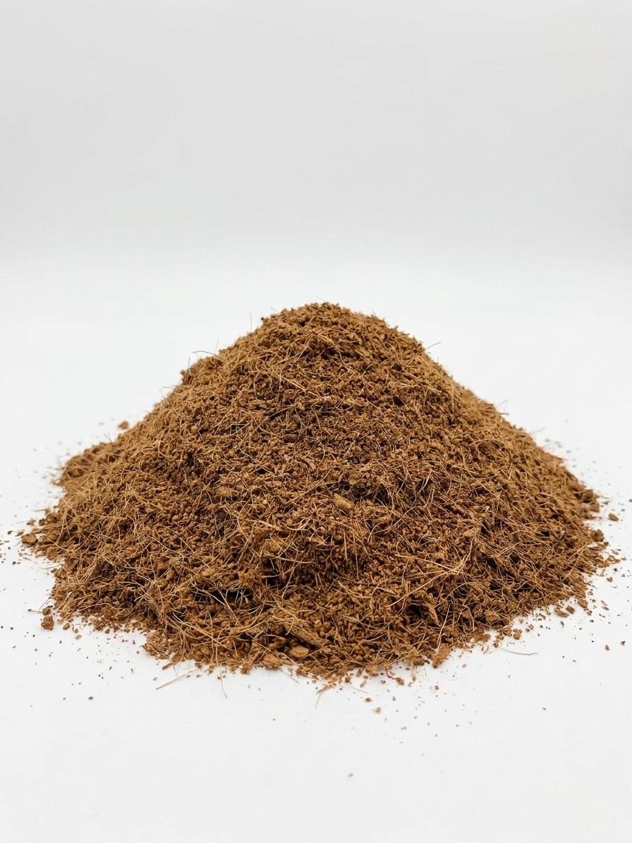 Misto de coco, pó fino e fibra combinados